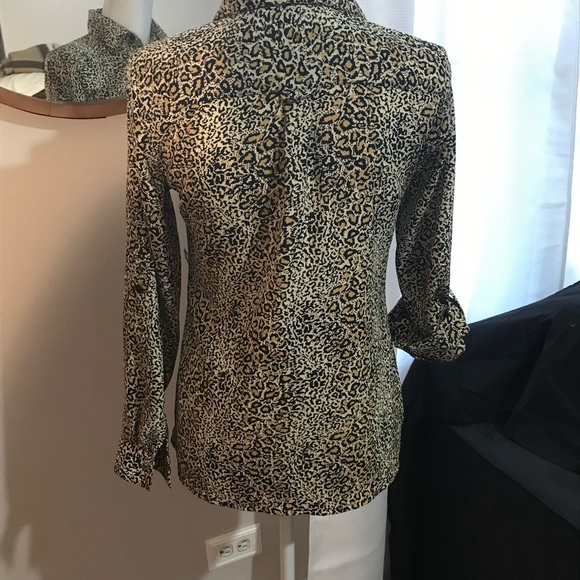 Elementz Leopard Button-down Blouse - Picture 3 of 8